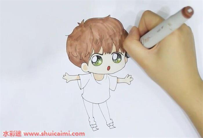 王源q版简笔画怎么画图片彩色