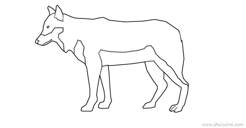 狼儿童画怎么画 狼简笔画顺序