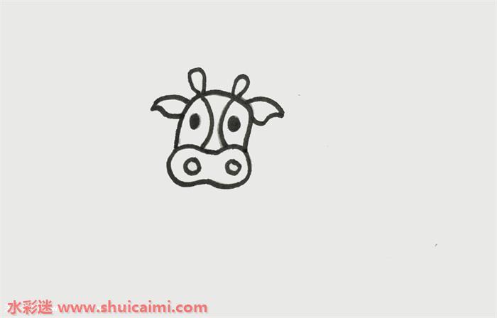 牛怎么画 牛简笔画步骤图