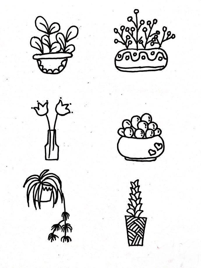 植物简笔画图片大全 植物简笔画图片大全带颜色