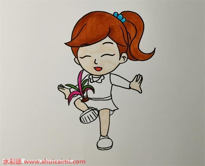 小朋友踢毽子怎么画 小朋友踢毽子简笔画简单好看彩色