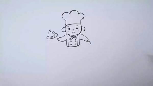 厨师简笔画 厨师简笔画彩色