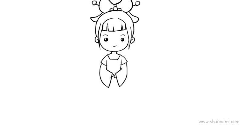 美少女儿童画怎么画 美少女简笔画图片