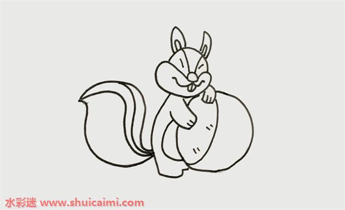 小松鼠怎么画 小松鼠简笔画图片大全彩色
