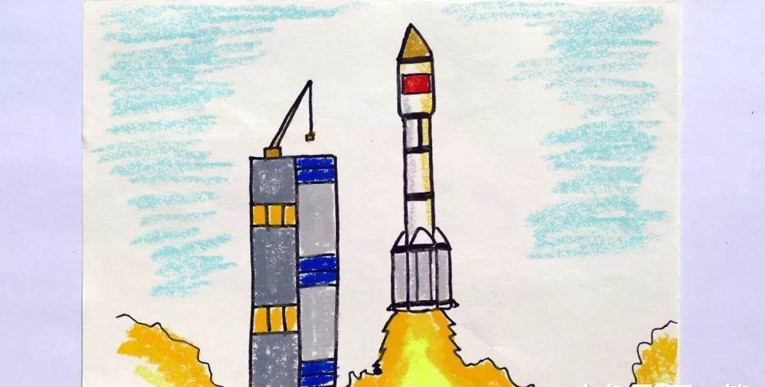 火箭简笔画图片大全 火箭简笔画图片大全涂色彩色