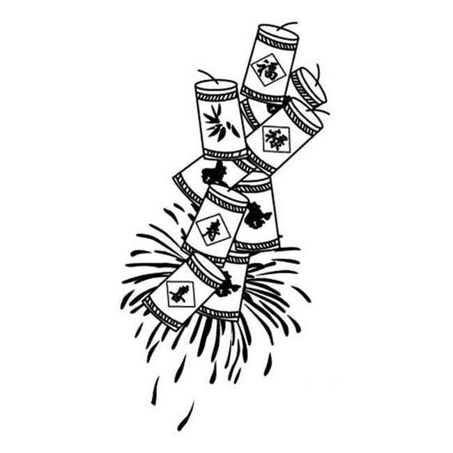 春节的烟花怎么画简笔画 过年的烟花怎么画简笔画