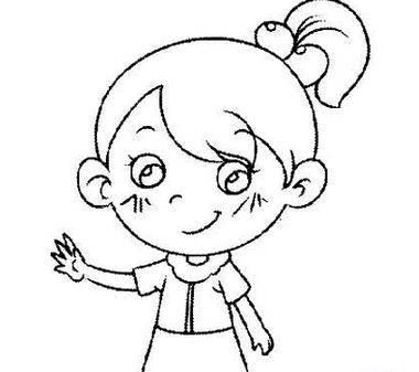 人物简笔画女孩 人物简笔画女孩全身学生