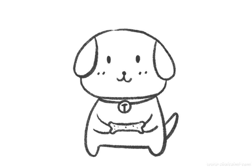 小狗怎么画 小狗简笔画简单又漂亮彩色