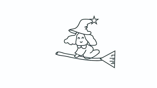 女巫的简笔画怎么画 女巫简笔画画法