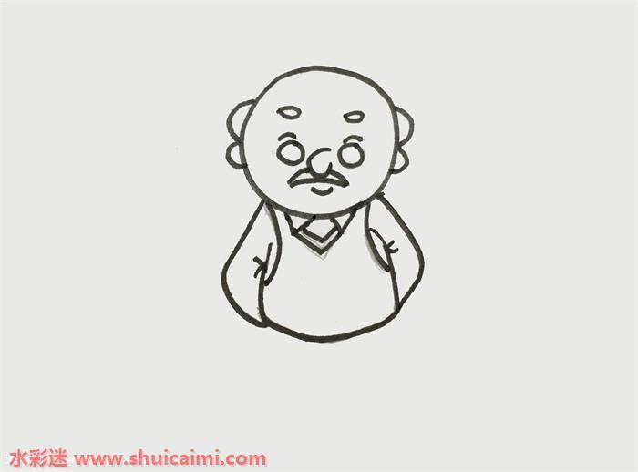 爷爷怎么画 爷爷简笔画彩色