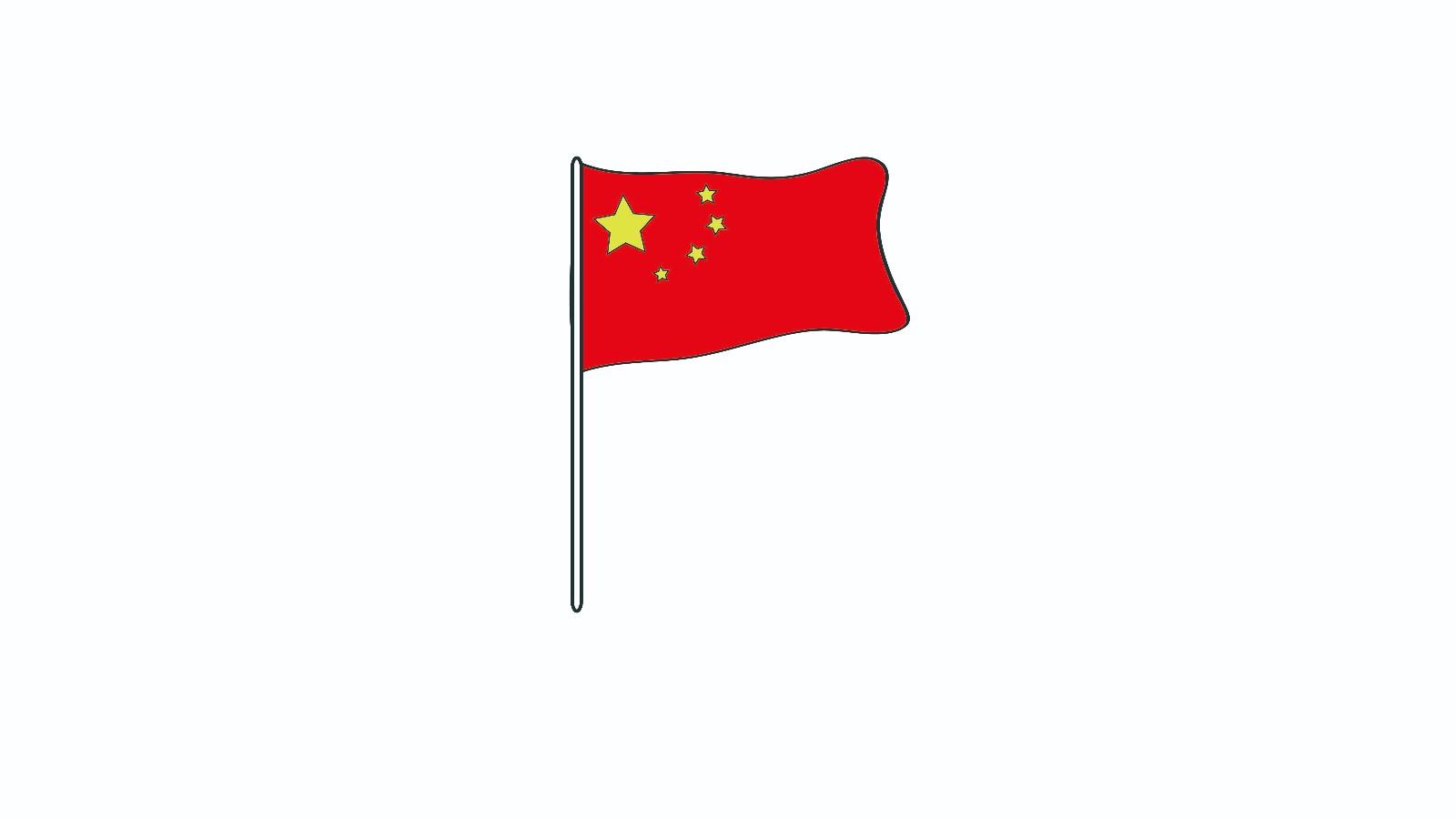 红旗的简笔画怎么画 红旗简笔画图片