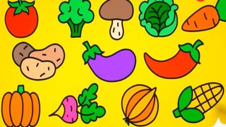 蔬菜简笔画 蔬菜简笔画图片带颜色