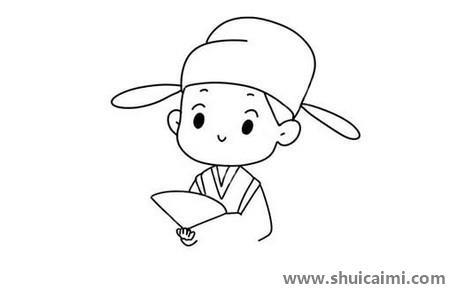 梁山伯儿童简笔画