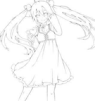 女孩简笔画漂亮可爱 劳动女孩简笔画漂亮可爱