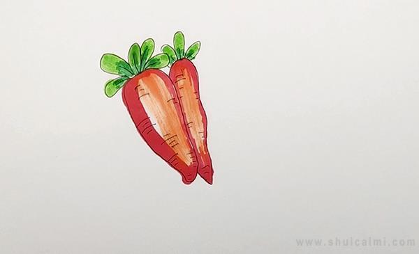 胡萝卜简笔画怎么画 胡萝卜简笔画画法