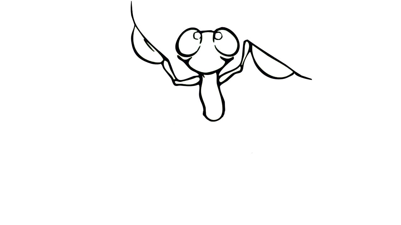 螳螂的简笔画怎么画 螳螂简笔画图片大全