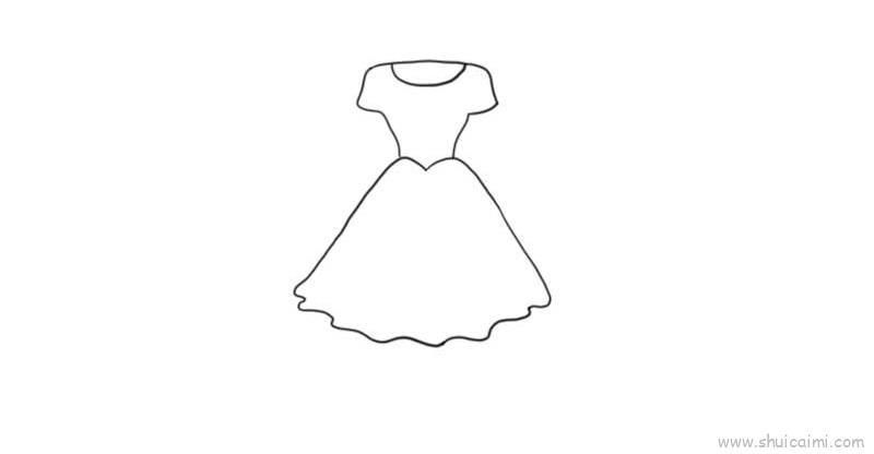 礼服儿童画怎么画 礼服简笔画简单
