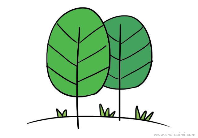 树林儿童画怎么画 树林简笔画好看