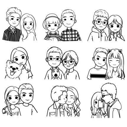 人像简笔画 人物简笔画图片大全