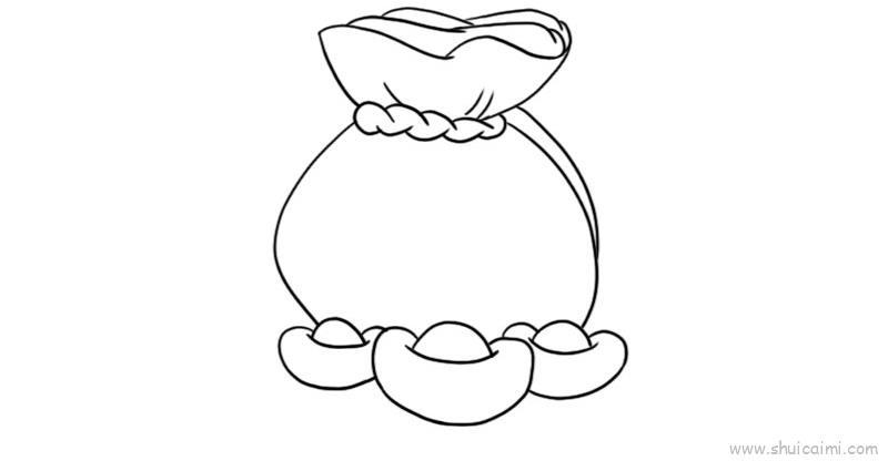 新春福袋儿童画怎么画 新春福袋简笔画步骤