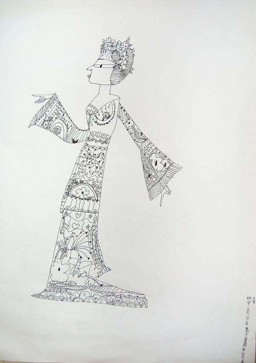 皮影简笔画 皮影简笔画图片大全简易