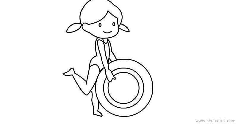 游泳儿童画怎么画 游泳简笔画图片