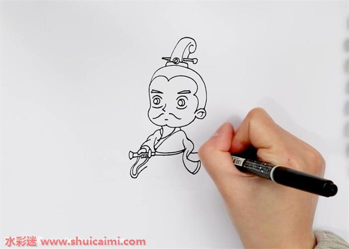 屈原怎么画 屈原简笔画简单好看带颜色