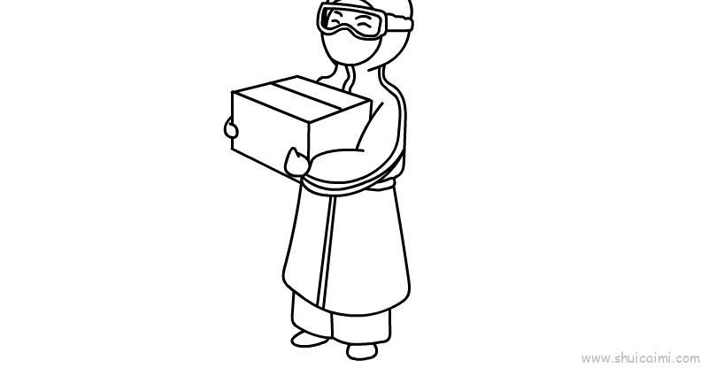 疫情最美逆行者儿童画怎么画 疫情最美逆行者简笔画顺序