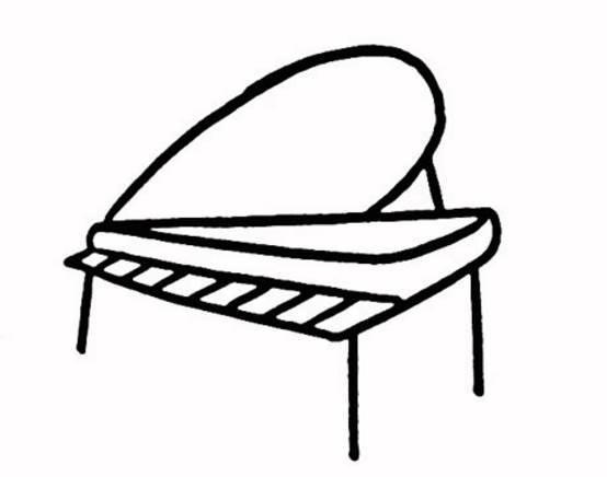 钢琴的简笔画图片大全 钢琴的简笔画图片大全可爱
