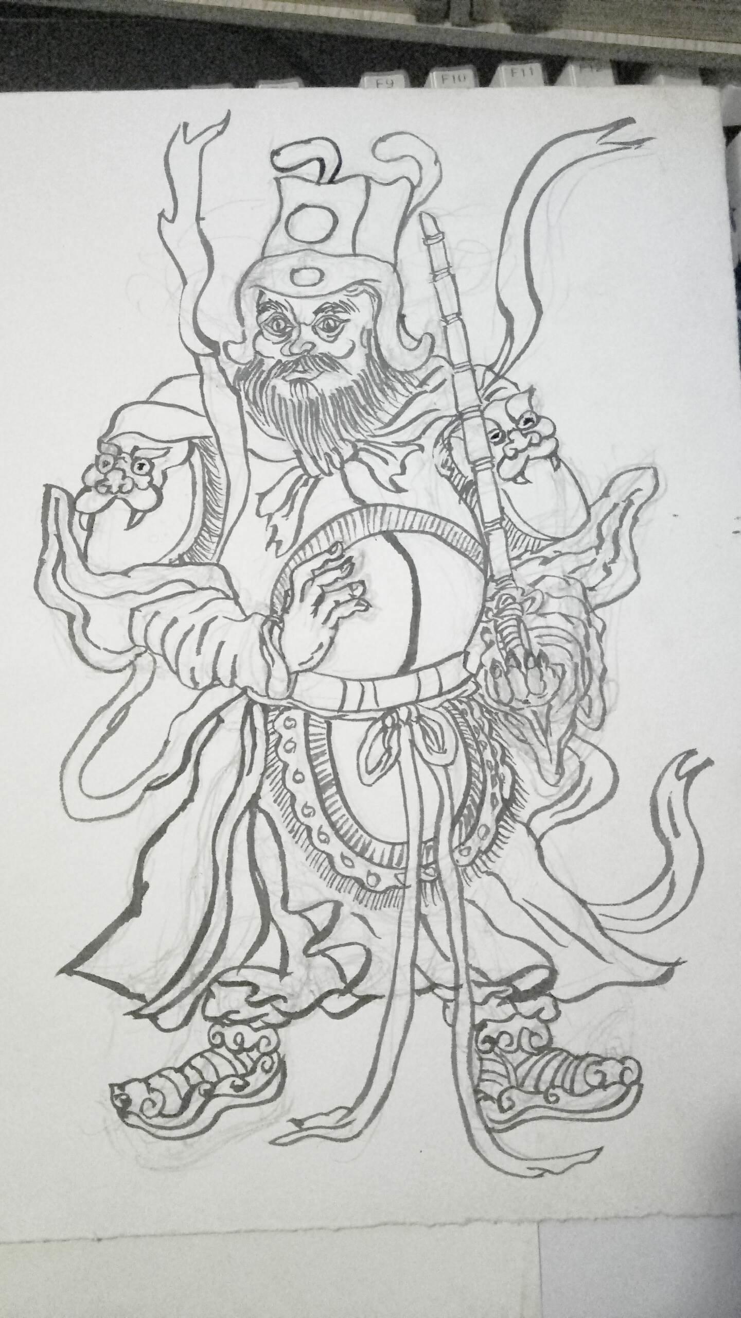 门神简笔画 门神简笔画极简幼儿园