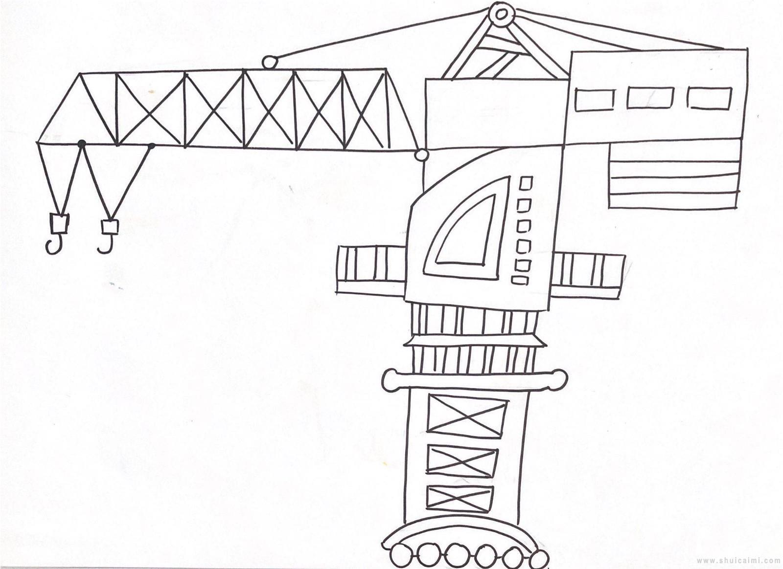 塔吊简笔画怎么画 塔吊简笔画顺序