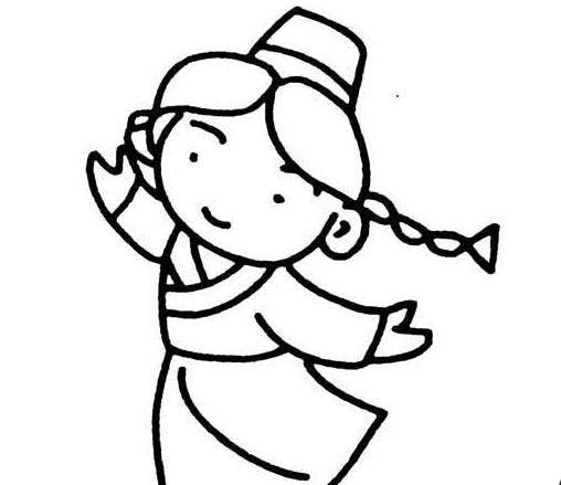 少数民族简笔画 少数民族简笔画人物