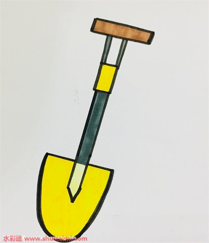铲子怎么画 铲子简笔画图片带颜色