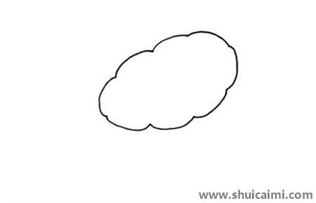 喇叭花彩色儿童简笔画