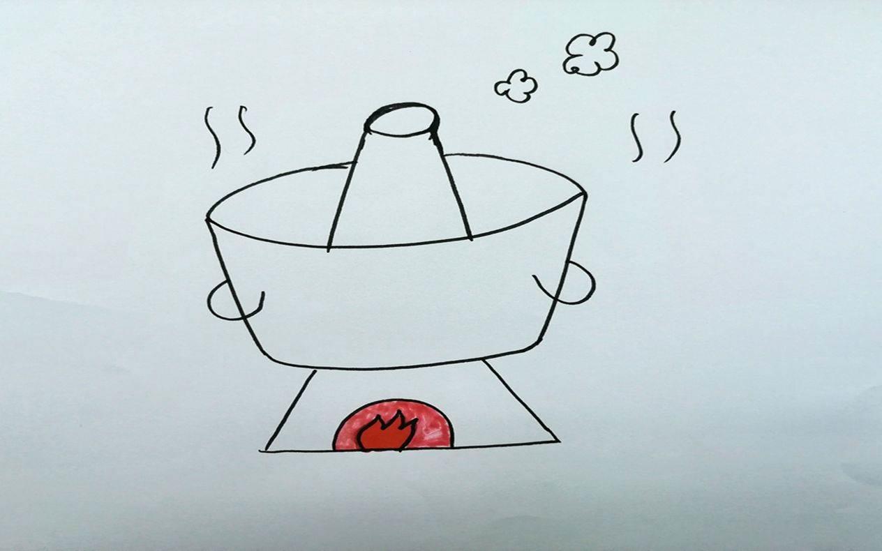 火锅简笔画 火锅简笔画简单又漂亮