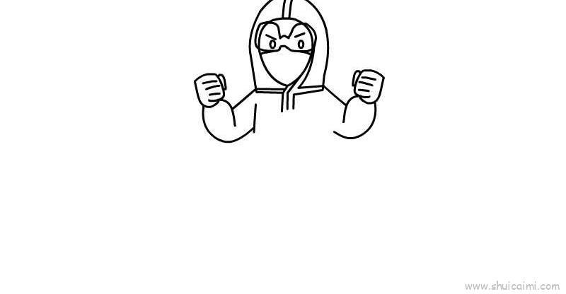 抗战疫情儿童画怎么画 抗战疫情简笔画画法