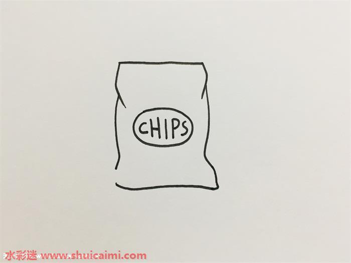 薯片怎么画 薯片简笔画简单好看带颜色