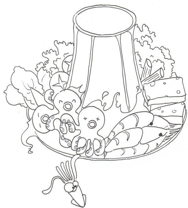 火锅的简笔画怎么画 火锅的简笔画好看