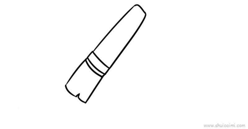 散粉刷儿童画怎么画 散粉刷简笔画步骤