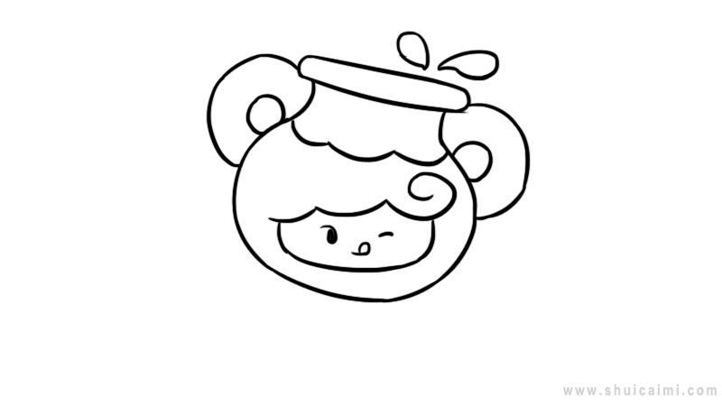 十二星座q版萌图水瓶座简笔画怎么画 十二星座q版萌图水瓶座简笔画步骤