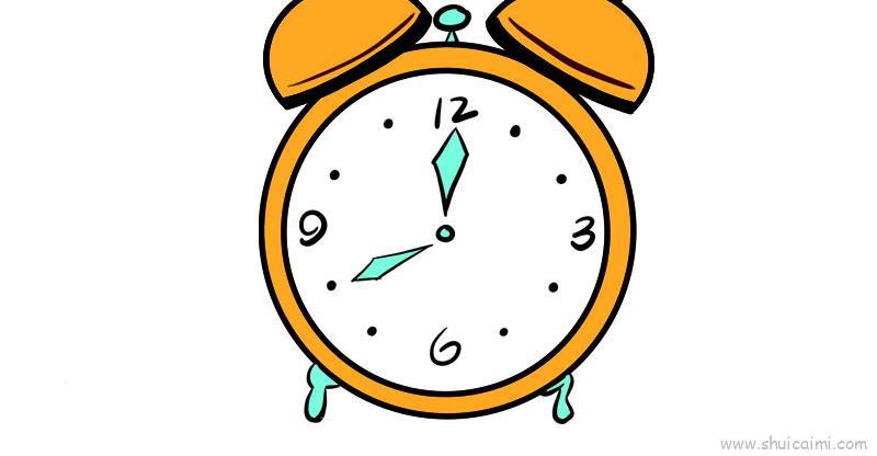 闹钟儿童画怎么画 闹钟简笔画步骤