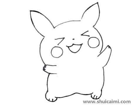 超可爱皮卡丘儿童简笔画