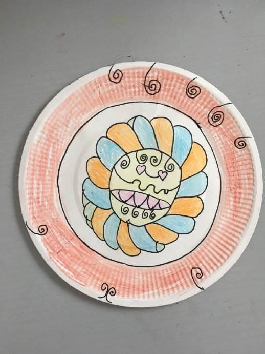 盘子简笔画 盘子简笔画彩色