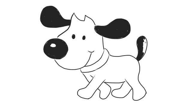 狗的简笔画 狗的简笔画简单又好看