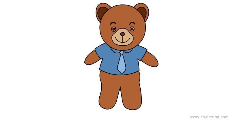 布偶熊儿童画怎么画 布偶熊简笔画图片