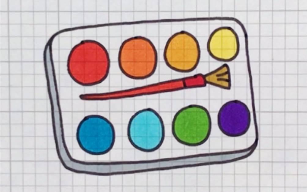 水彩笔简笔画素材手帐 水彩笔手绘