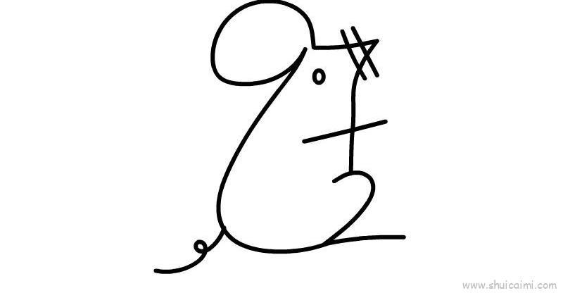 老鼠2加7等于9儿童画怎么画 老鼠2加7等于9简笔画图片