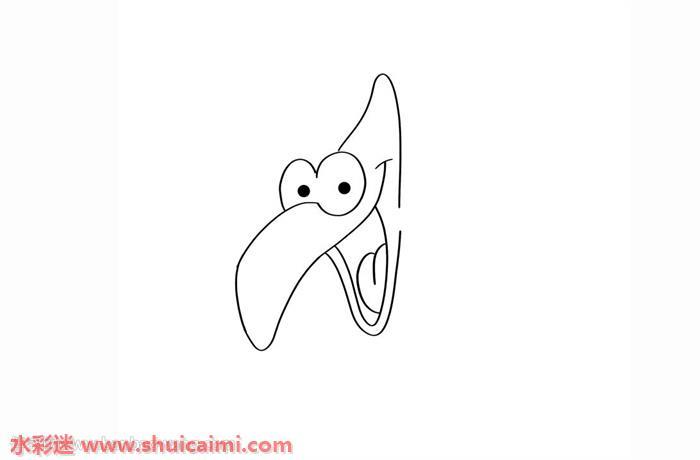 翼龙怎么画 翼龙简笔画简单好看彩色