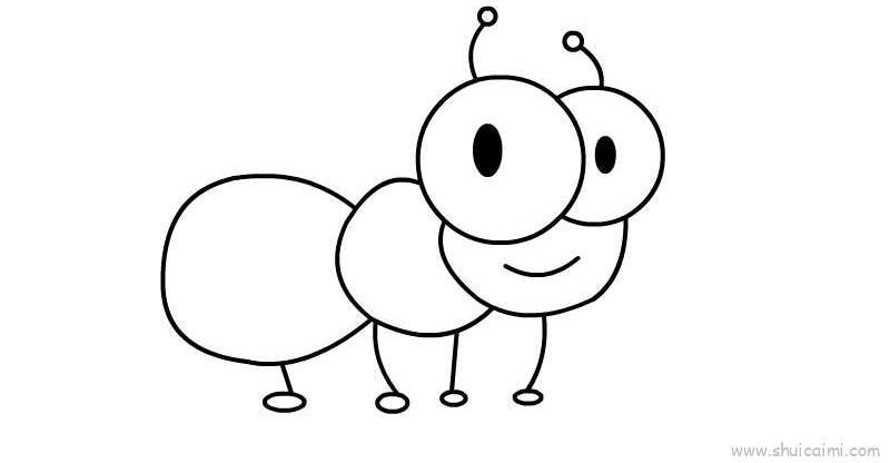 蚂蚁儿童画怎么画 蚂蚁简笔画图片