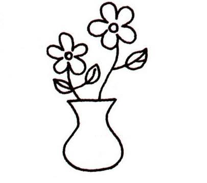 花瓶简笔画 花瓶简笔画彩色